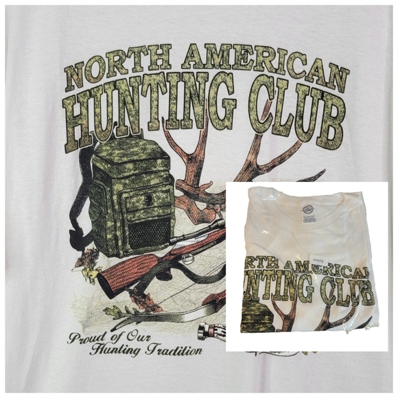 North American Hunting Club Vintage Hunting Camo Outdoorsman Survival Tee XL NWT - Picture 1 of 12